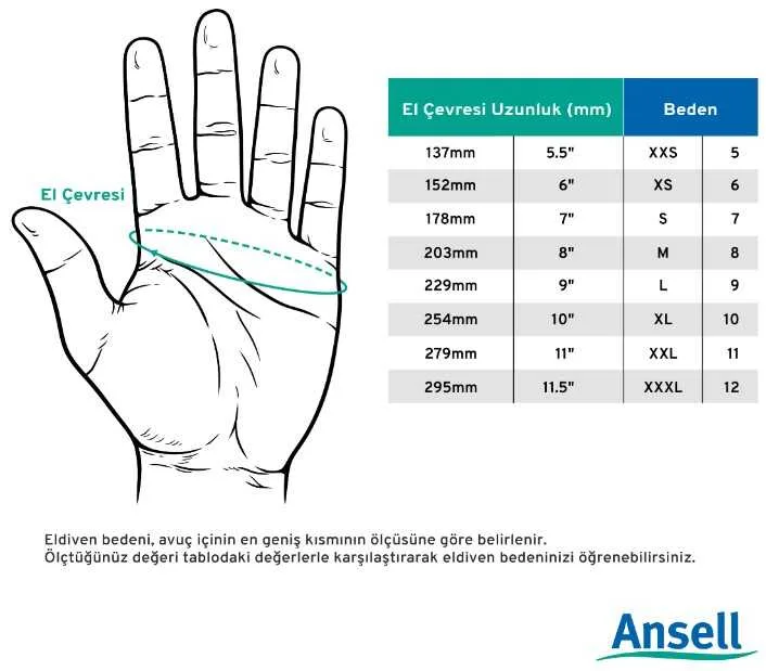 Ansell Alphatec 87-190 Kimyasal ve Sıvı Korumalı İş Eldiveni - Görsel 3